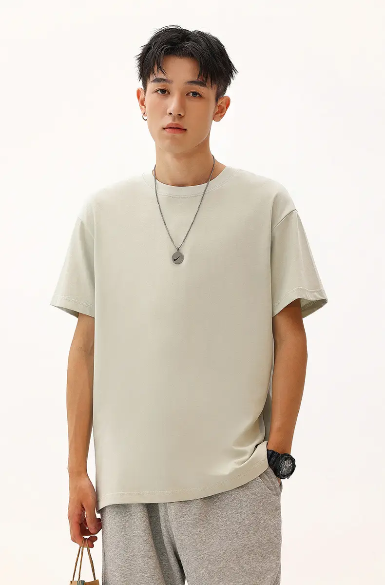 Black Cotton T-Shirt for Men Round Neck Short Sleeve — feature 13