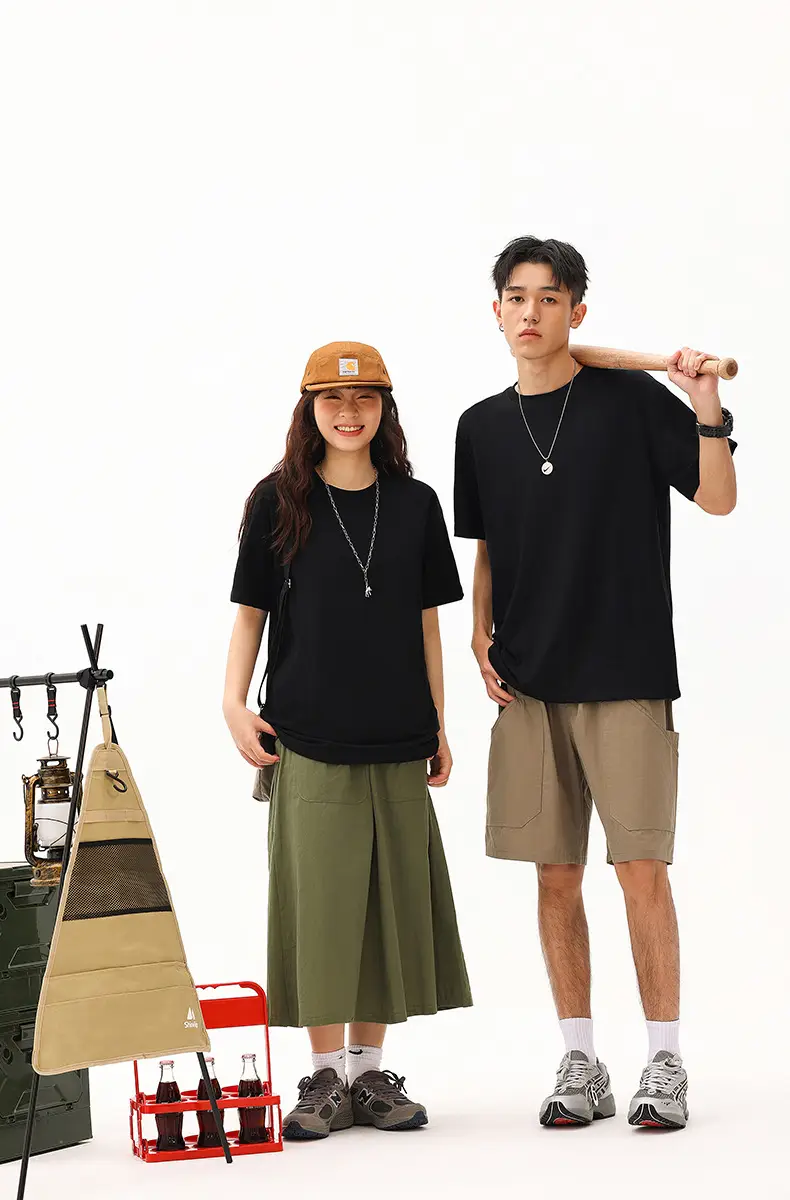 Black Cotton T-Shirt for Men Round Neck Short Sleeve — feature 9