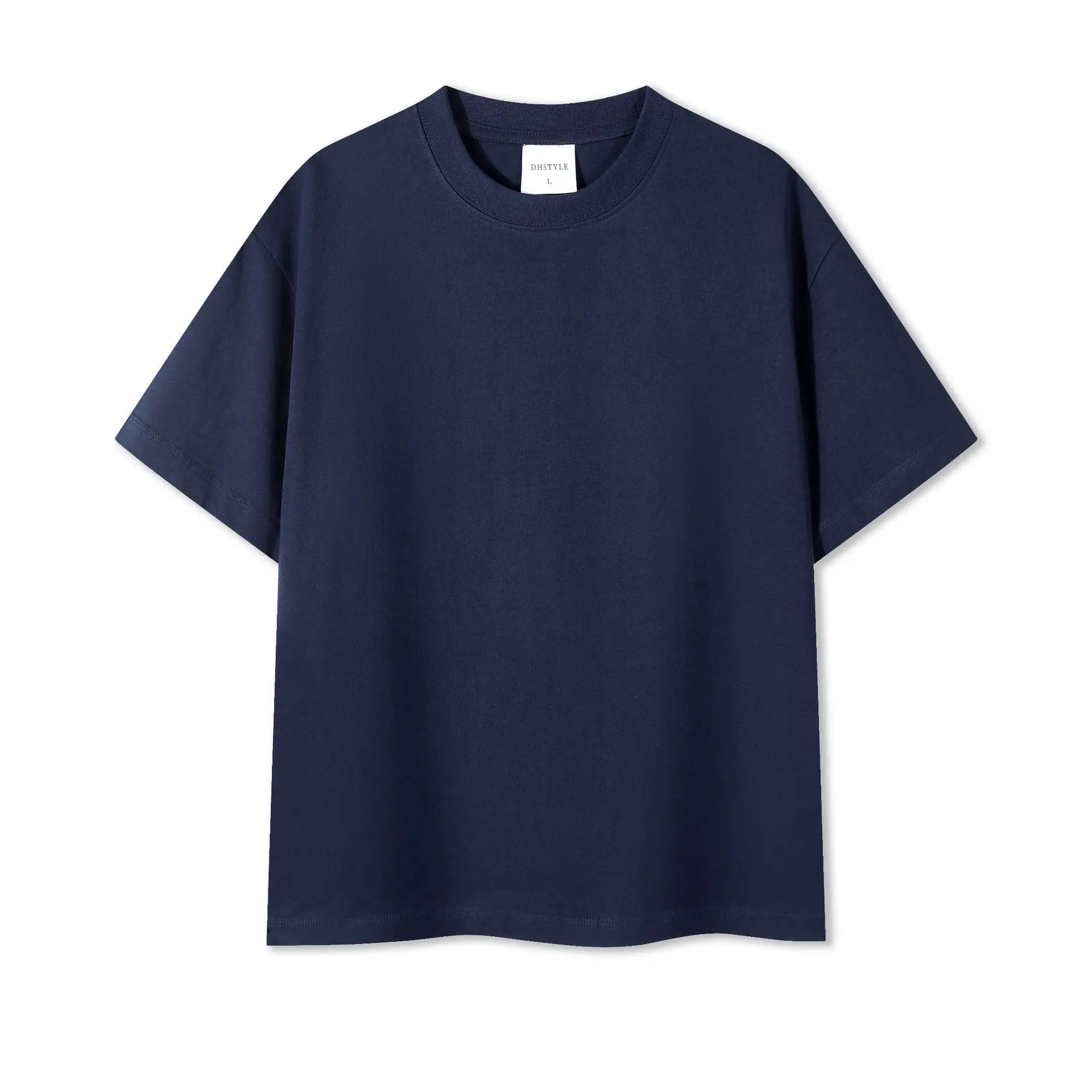 Black Cotton T-Shirt for Men Round Neck Short Sleeve - Image 10