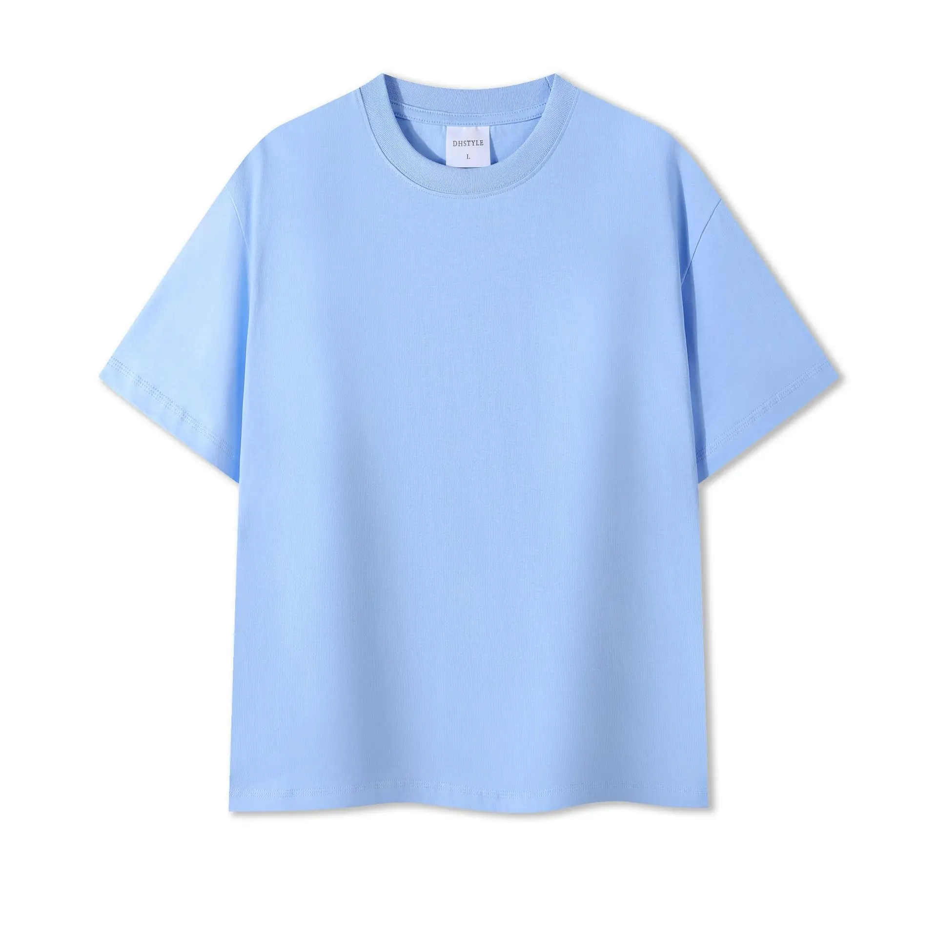 Black Cotton T-Shirt for Men Round Neck Short Sleeve - Image 4