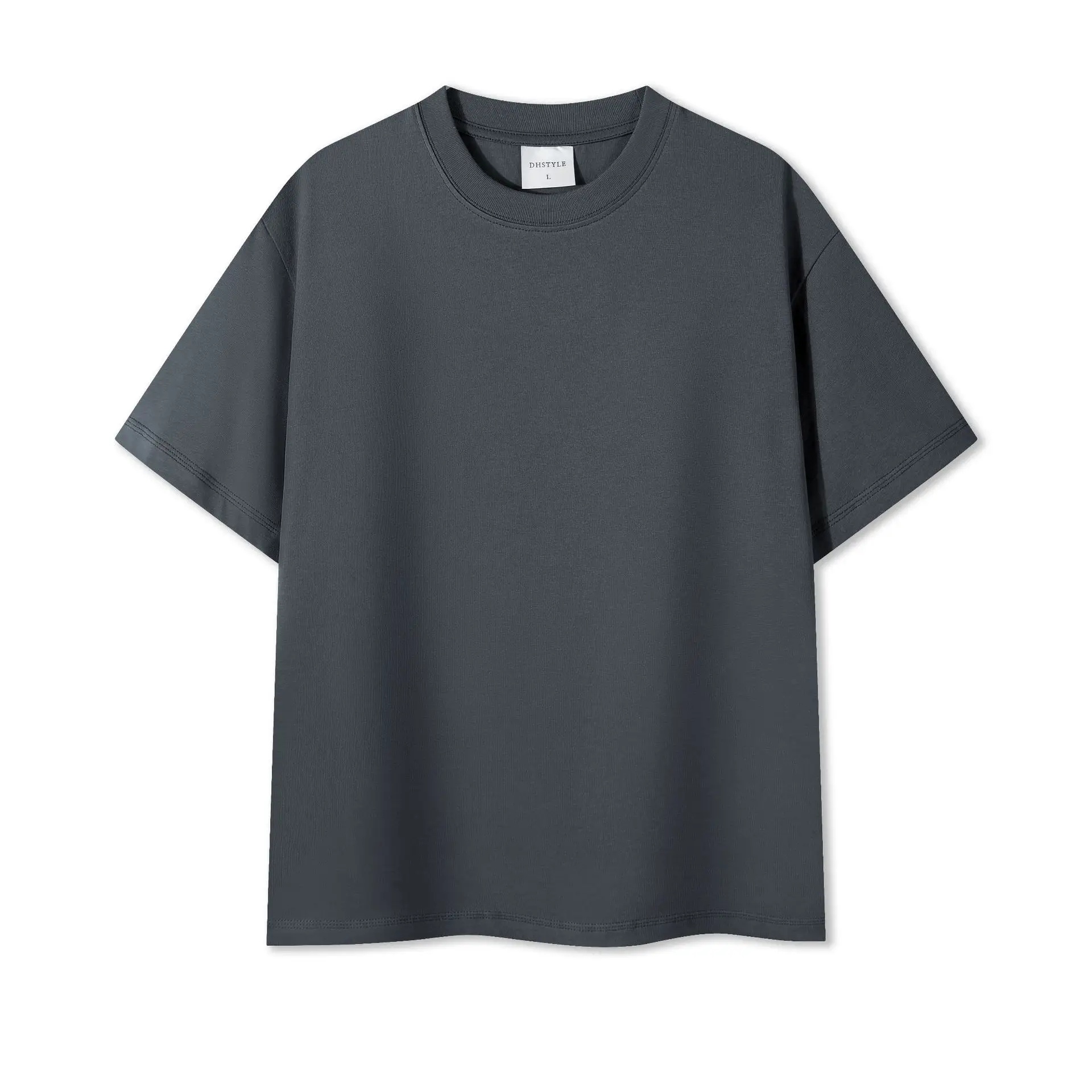 Black Cotton T-Shirt for Men Round Neck Short Sleeve - Image 9