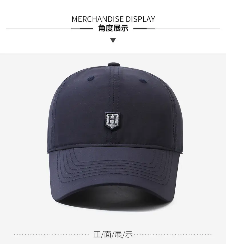 Men's Navy Blue Baseball Cap with Logo — feature 8