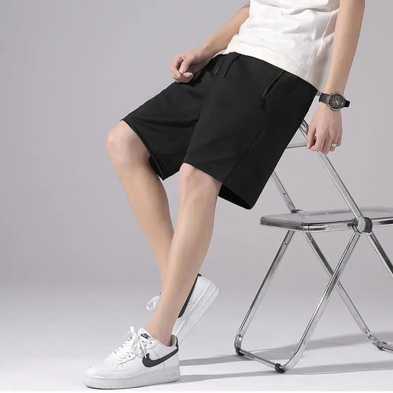 Men Ice Silk Stretch Shorts Black 160g - Image 5