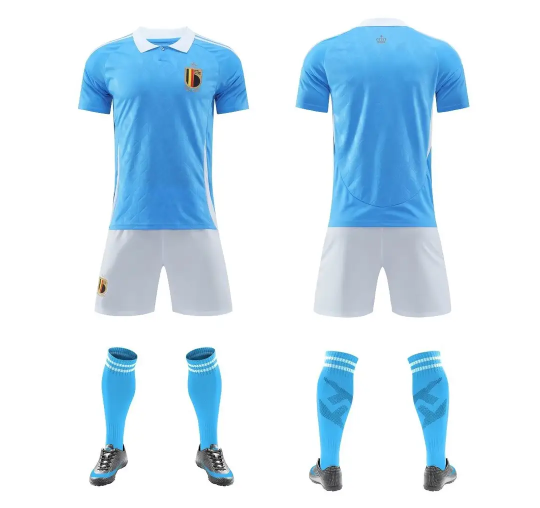 2425 Club Football Uniform Suit Men's National Team Training Uniform Home Ronaldo Argentina Children's Quick-Drying Jersey
