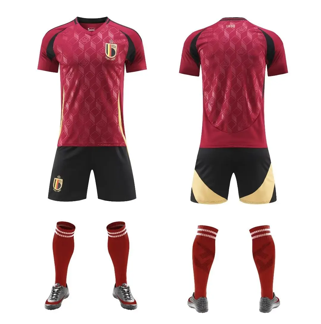 2425 Club Football Uniform Suit Men's National Team Training Uniform Home Ronaldo Argentina Children's Quick-Drying Jersey