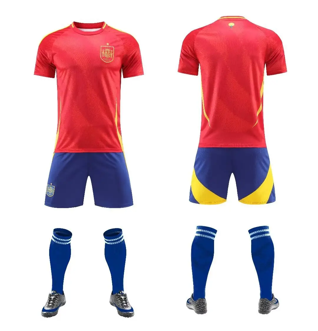 2425 Club Football Uniform Suit Men's National Team Training Uniform Home Ronaldo Argentina Children's Quick-Drying Jersey