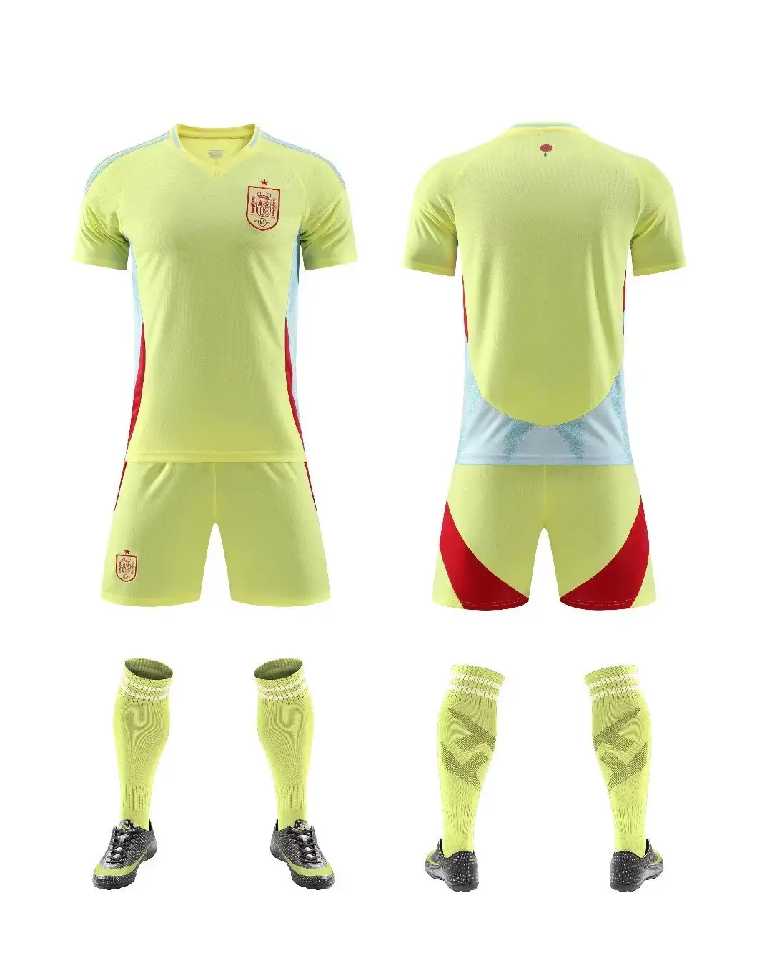 2425 Club Football Uniform Suit Men's National Team Training Uniform Home Ronaldo Argentina Children's Quick-Drying Jersey
