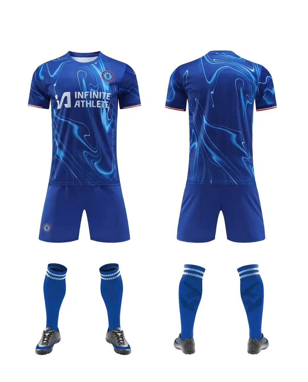 2425 Club Football Uniform Suit Men's National Team Training Uniform Home Ronaldo Argentina Children's Quick-Drying Jersey