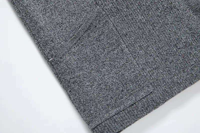 Men's Black Long Slim Fit Sweater Coat — feature 10