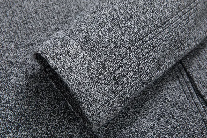 Men's Black Long Slim Fit Sweater Coat — feature 13