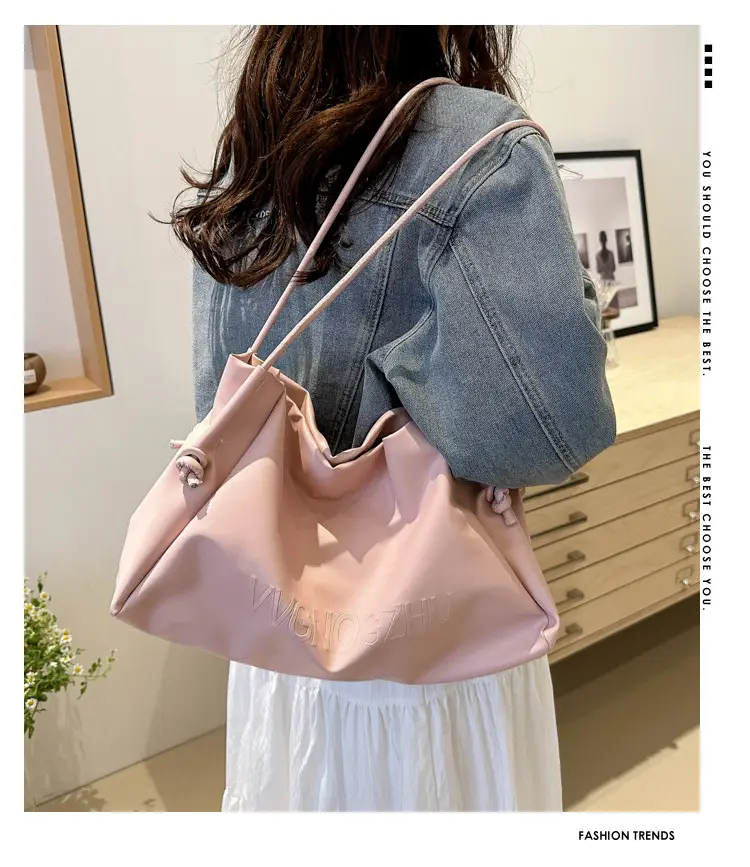 Pink Large Capacity Women's Shoulder Bag 2024 — feature 1