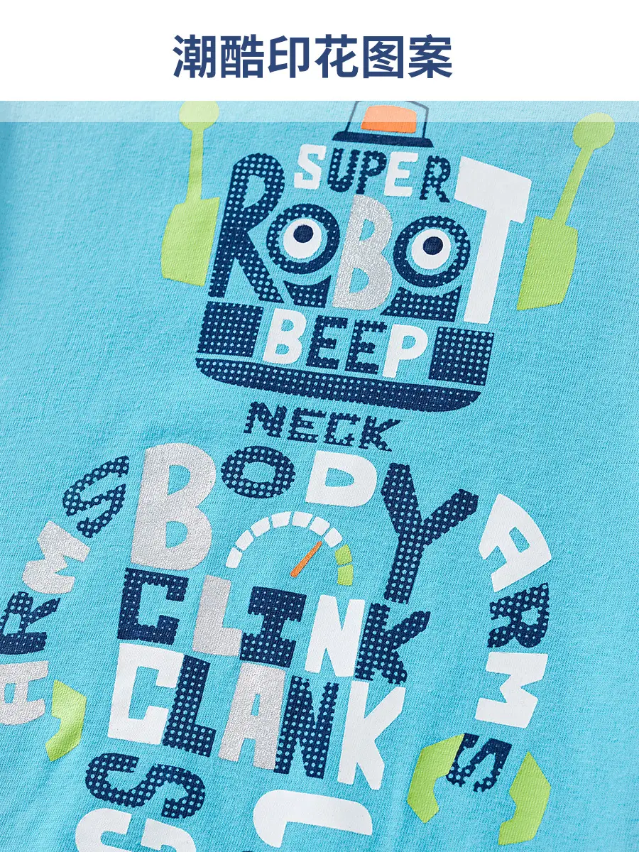 Kids Robot T-Shirt Blue 2025 Set