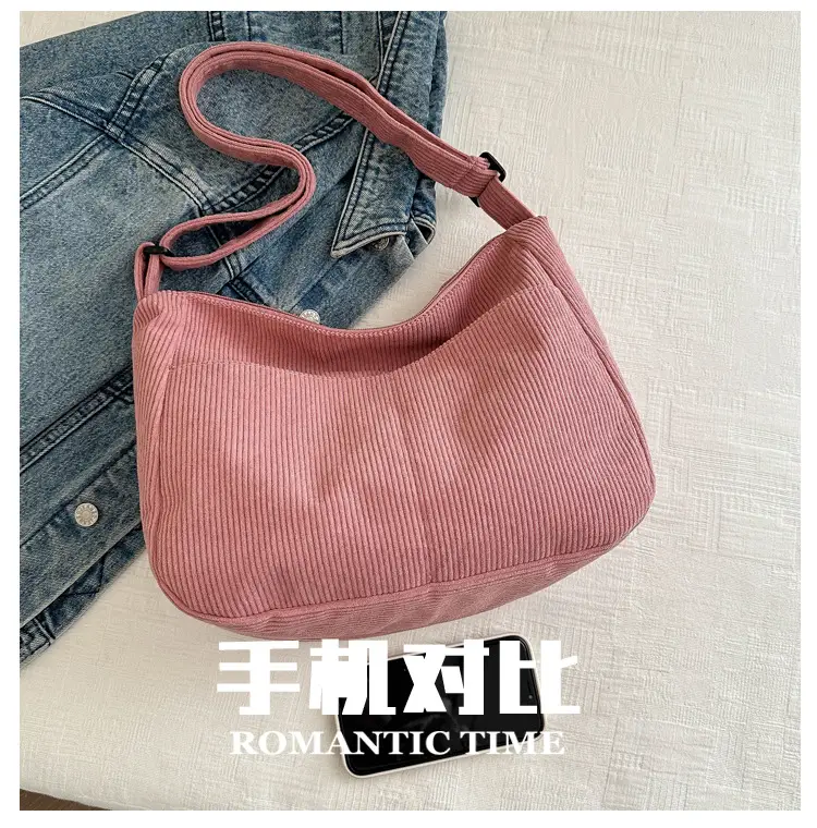 Black Knitted Shoulder Crossbody Bag with Charm — feature 4