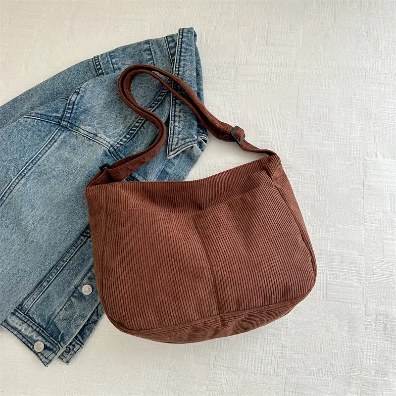 Black Knitted Shoulder Crossbody Bag with Charm - Image 7