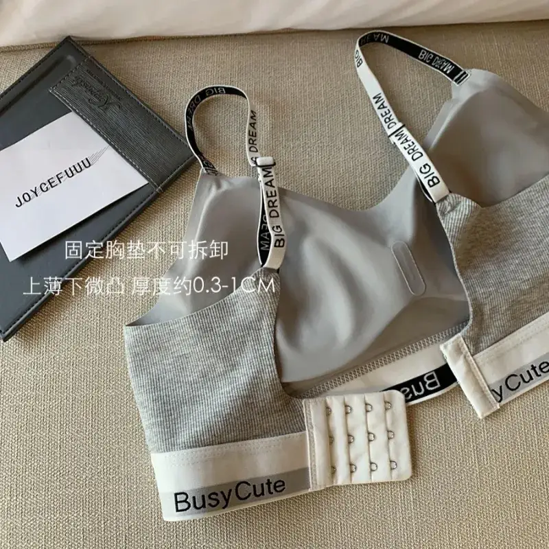 JoyceBra Letter Seamless Push-Up Sports Bra Women Small