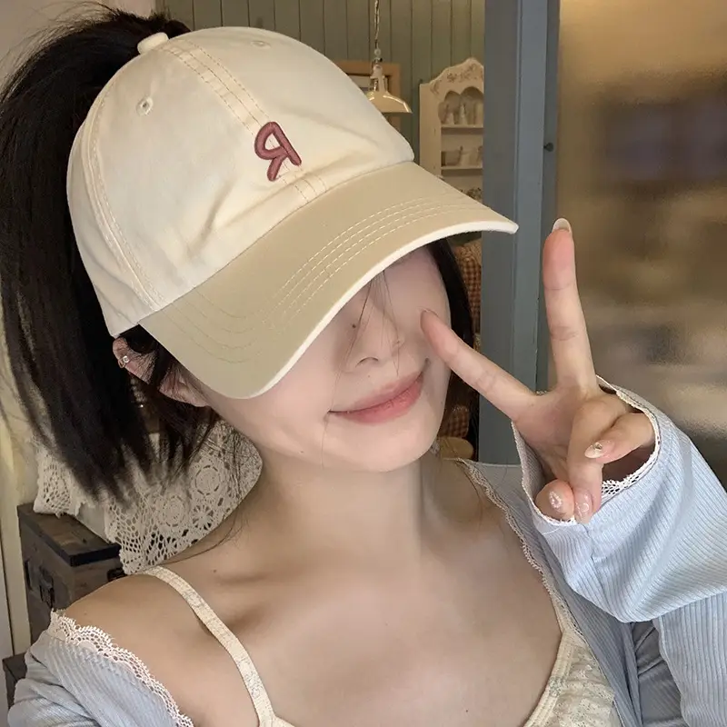 Girls Tie Ponytail Cap Women Outdoor Sports R - Image 8