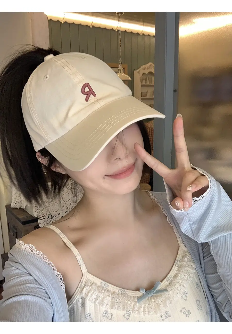 Girls Tie Ponytail Cap Women Outdoor Sports R — feature 3