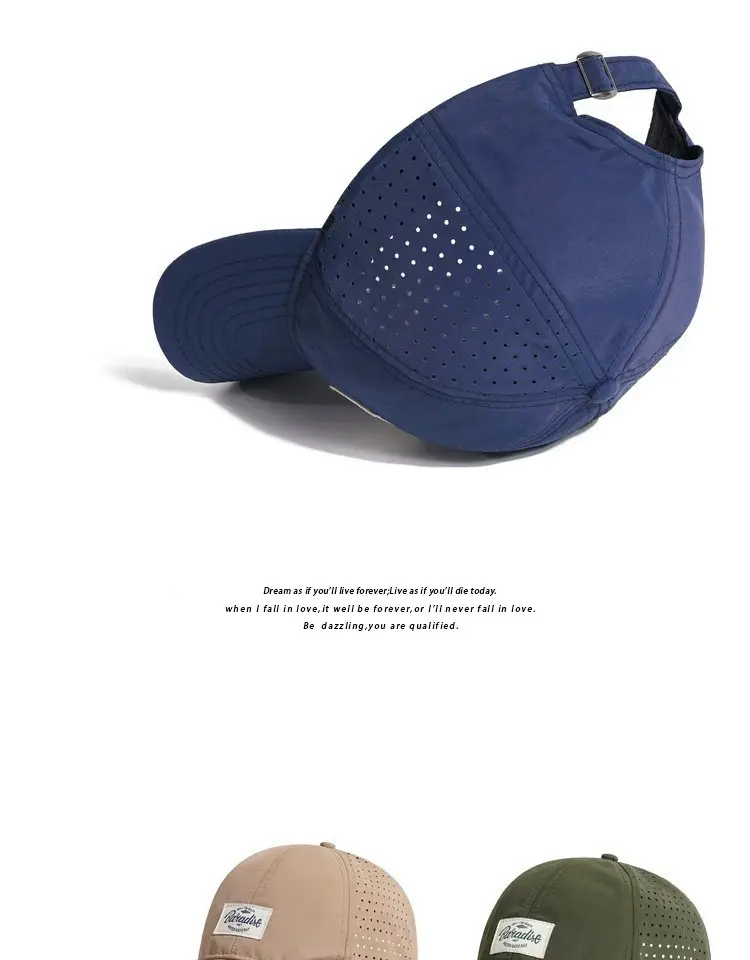 Beige Mesh Baseball Cap with Peaked Design — feature 4