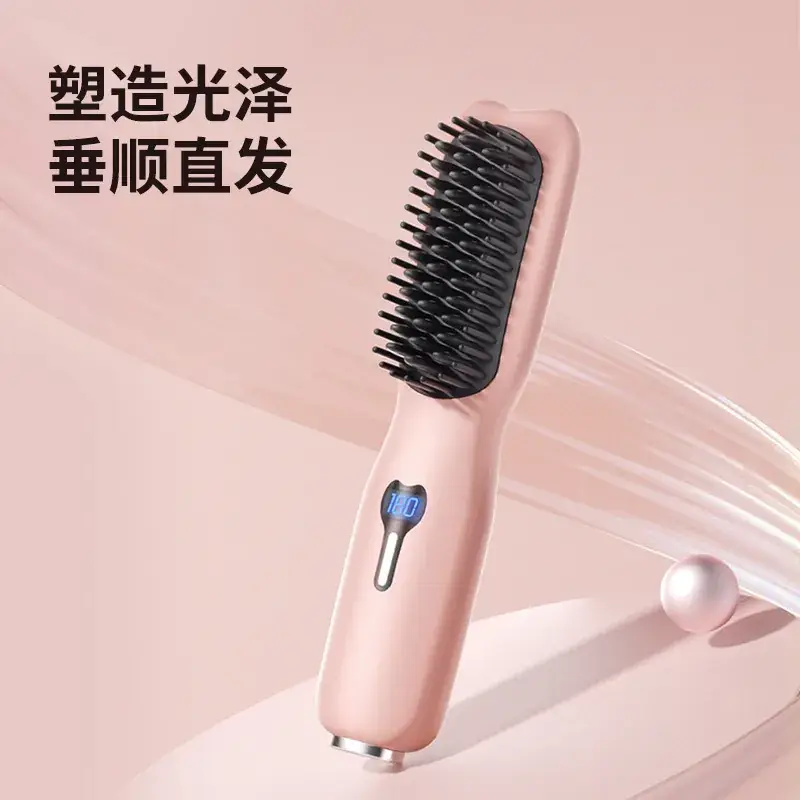 Wireless Hair Straightener Comb Portable Compact Black