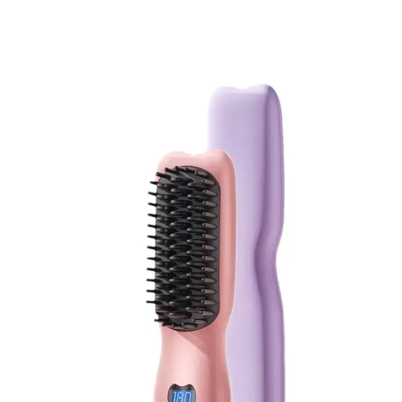 Wireless Hair Straightener Comb Portable Compact Black