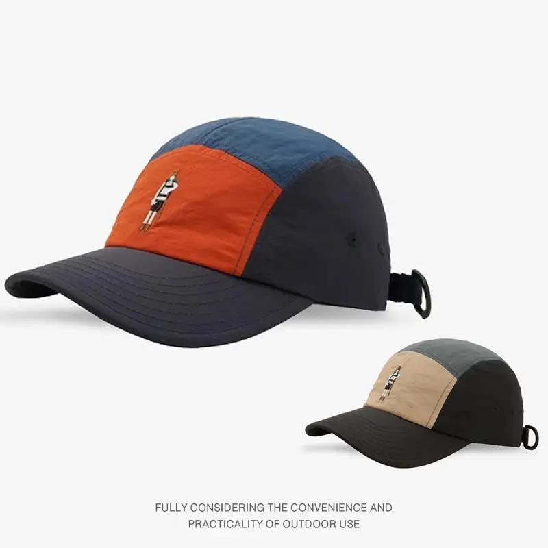 Men Cartoon Embroidered Baseball Cap Blue Orange