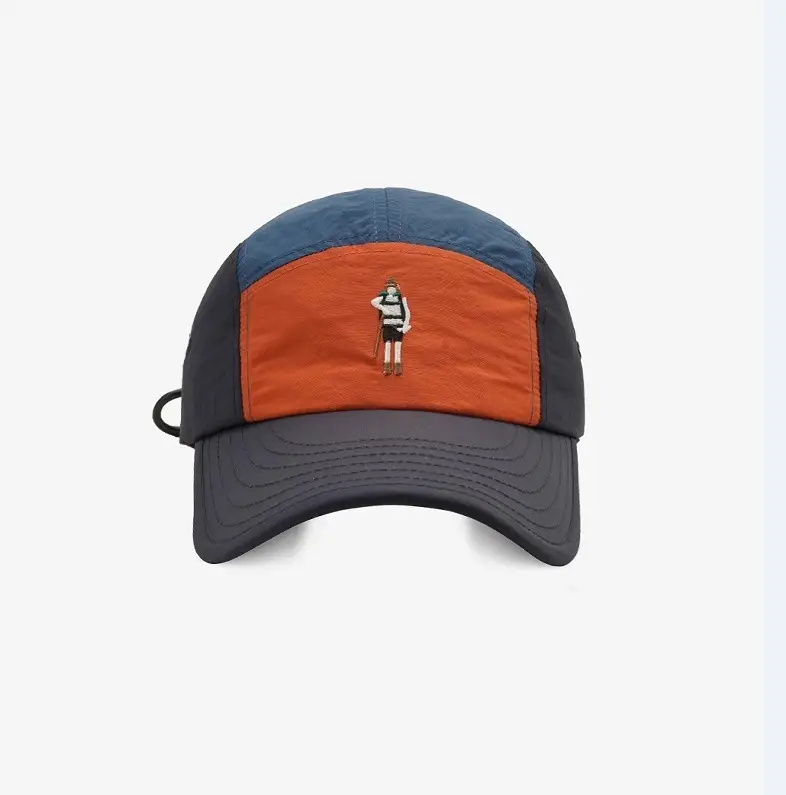 Men Cartoon Embroidered Baseball Cap Blue Orange