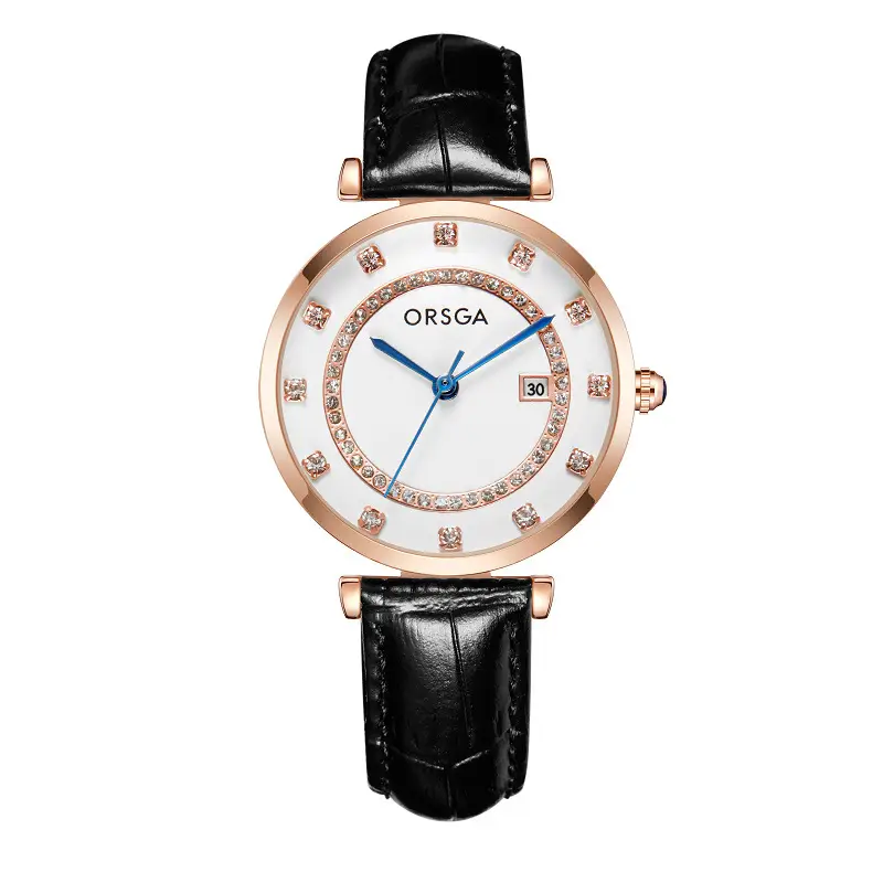 Oshica Women's Quartz Watch with Calendar & Diamond Dial — feature 10