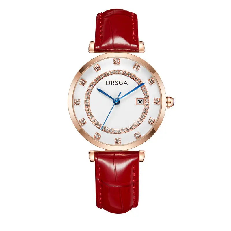 Oshica Women's Quartz Watch with Calendar & Diamond Dial — feature 11
