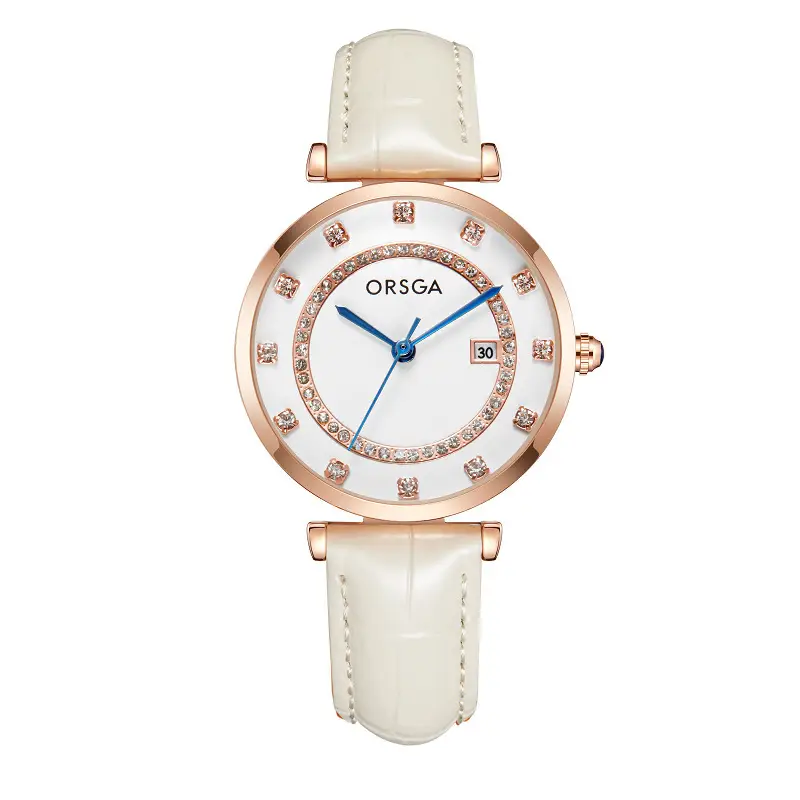 Oshica Women's Quartz Watch with Calendar & Diamond Dial — feature 13