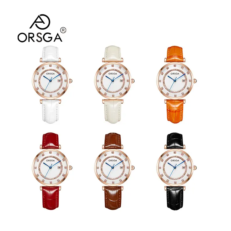 Oshica Women's Quartz Watch with Calendar & Diamond Dial — feature 3