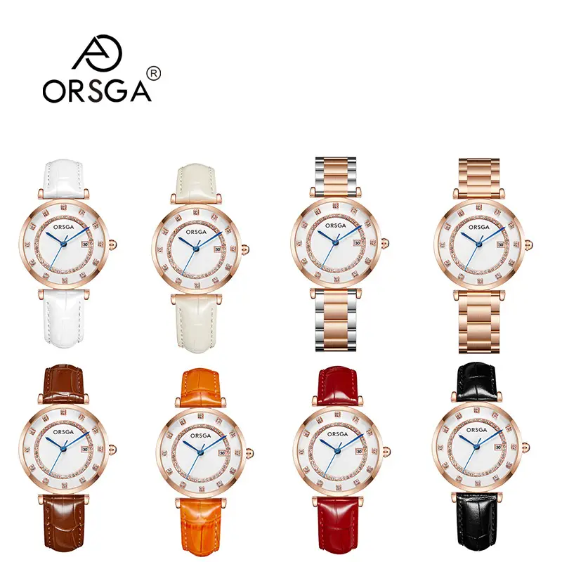 Oshica Women's Quartz Watch with Calendar & Diamond Dial — feature 4