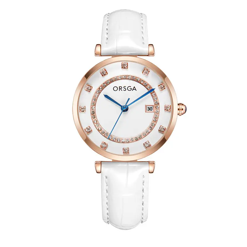 Oshica Women's Quartz Watch with Calendar & Diamond Dial — feature 8