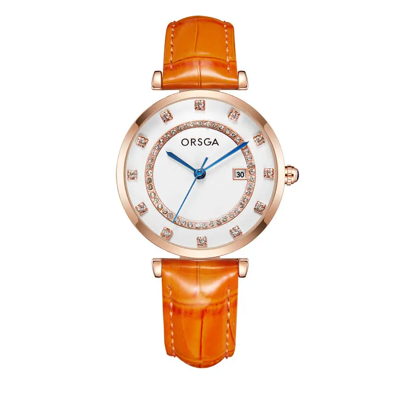 Oshica Women's Quartz Watch with Calendar & Diamond Dial — feature 9