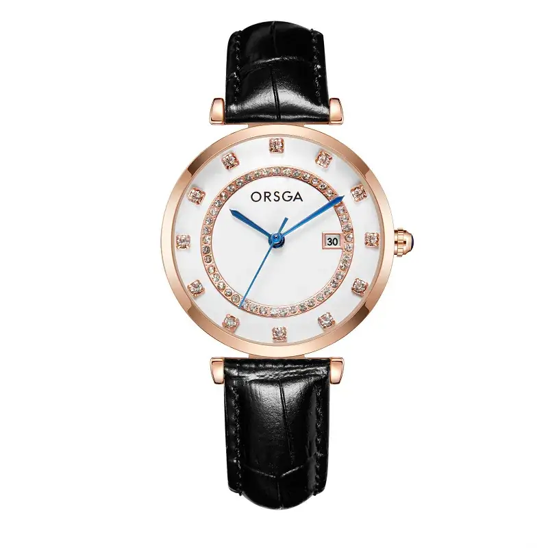 Oshica Women's Quartz Watch with Calendar & Diamond Dial - Image 4