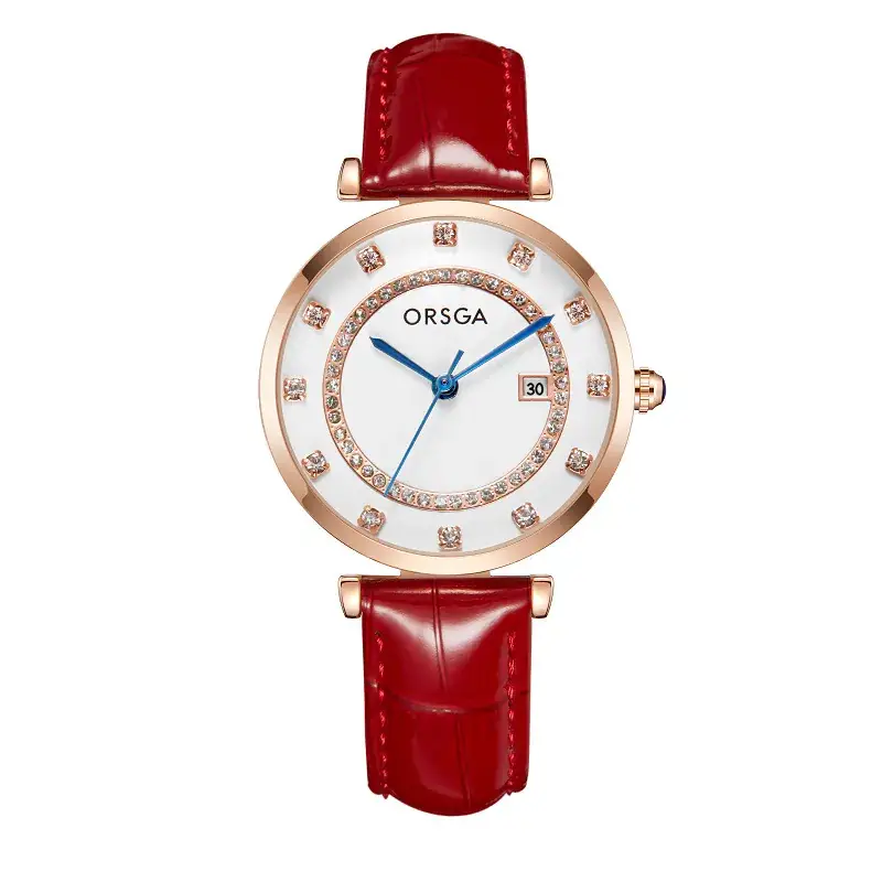Oshica Women's Quartz Watch with Calendar & Diamond Dial - Image 5
