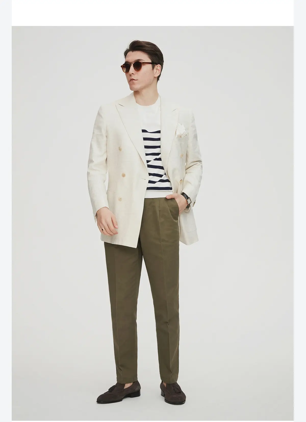 Men Striped Knitted T-shirt Casual Summer Wear — feature 11