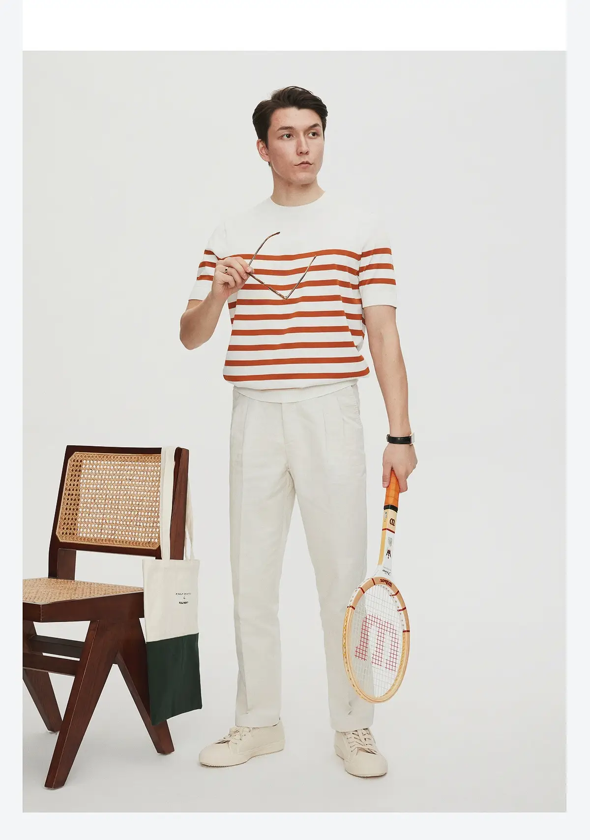 Men Striped Knitted T-shirt Casual Summer Wear — feature 6