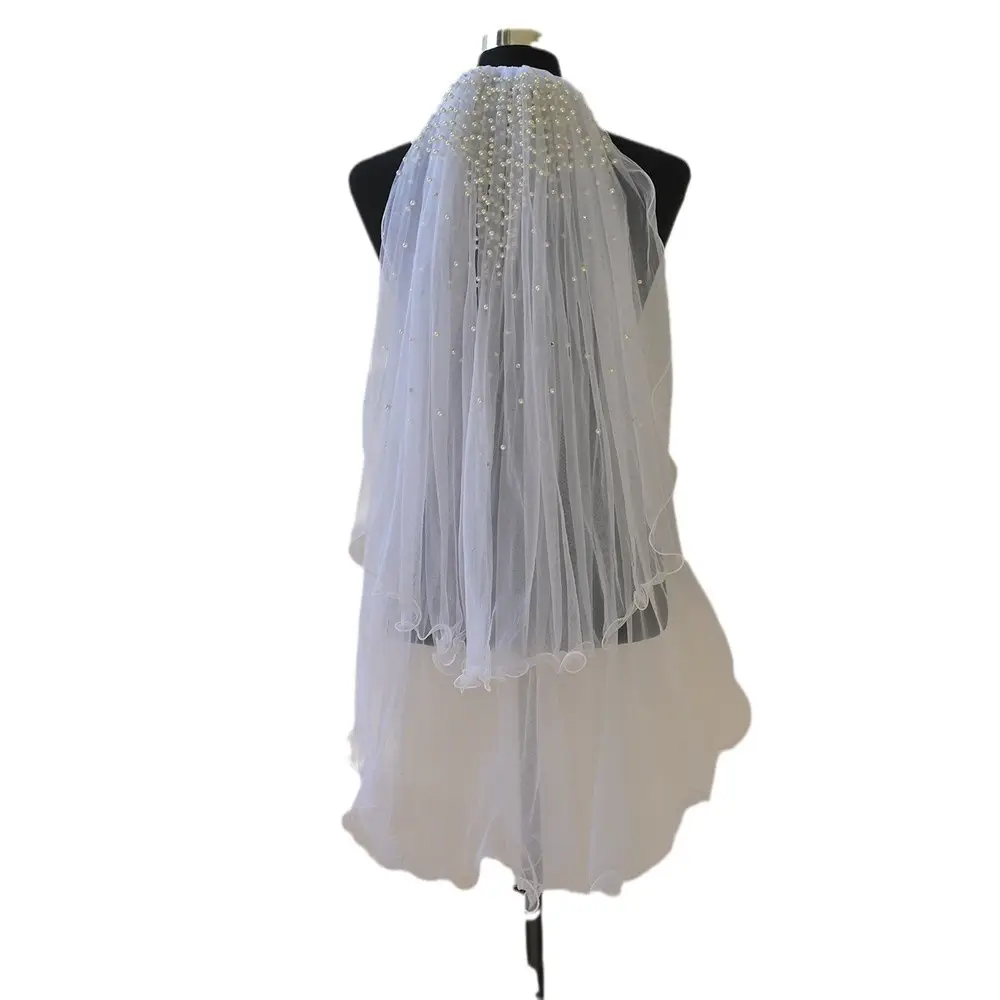 Manzhen Bride Veil Multi Layer Pearl M32 - Image 7