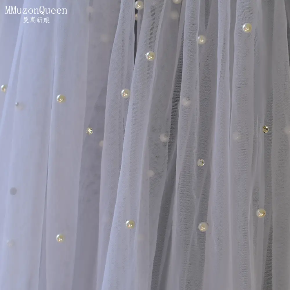 Manzhen Bride Veil Multi Layer Pearl M32 — feature 10