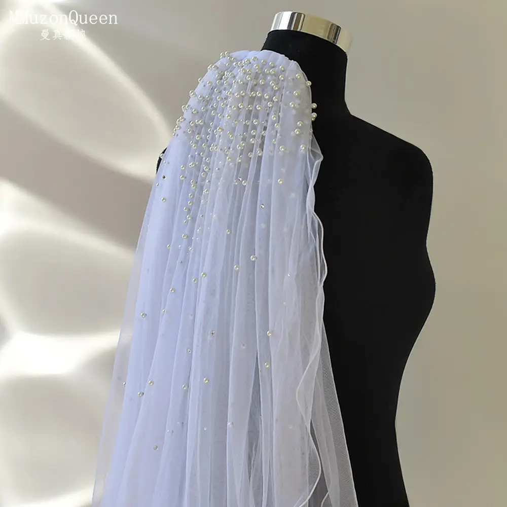 Manzhen Bride Veil Multi Layer Pearl M32 — feature 11