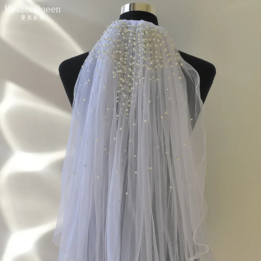 Manzhen Bride Veil Multi Layer Pearl M32 — feature 12