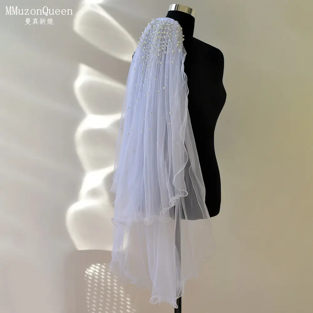 Manzhen Bride Veil Multi Layer Pearl M32 — feature 13