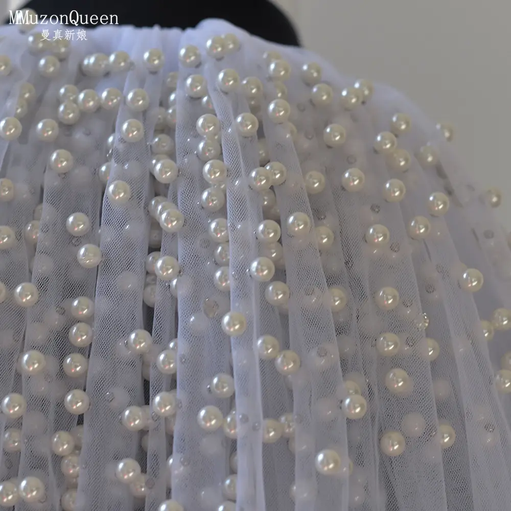 Manzhen Bride Veil Multi Layer Pearl M32 — feature 9