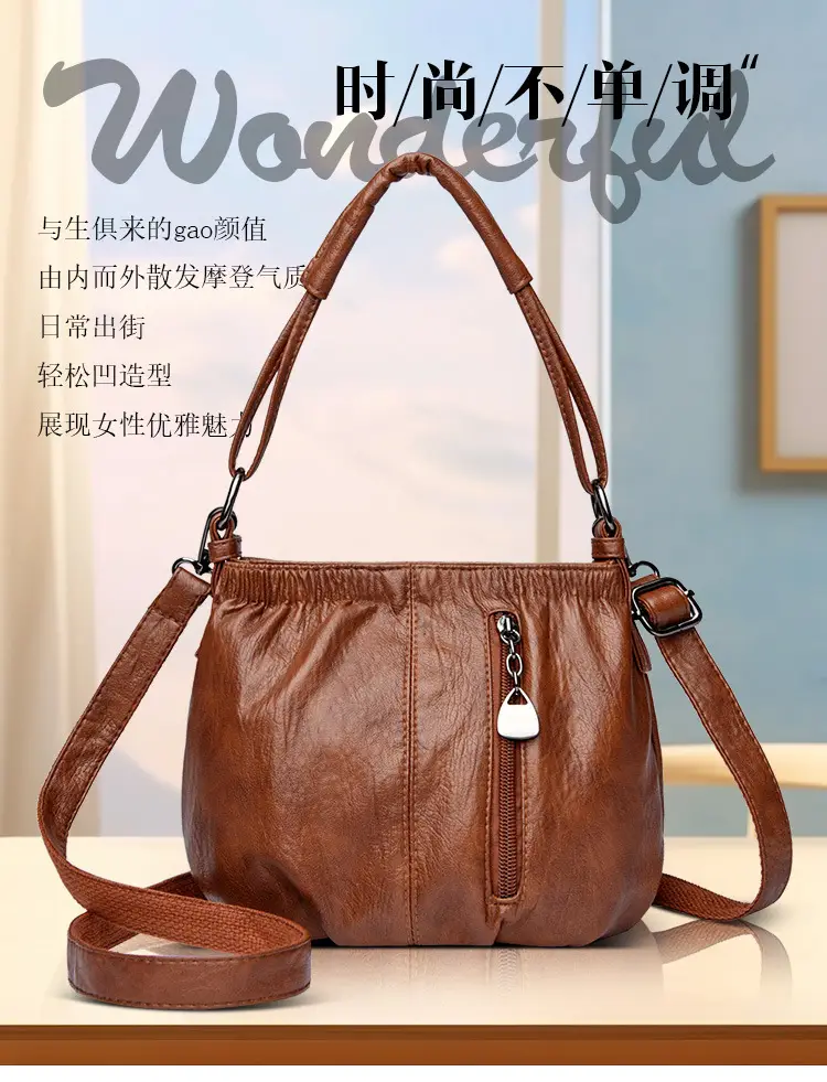 Black PU Leather Crossbody Bag for Women — feature 1