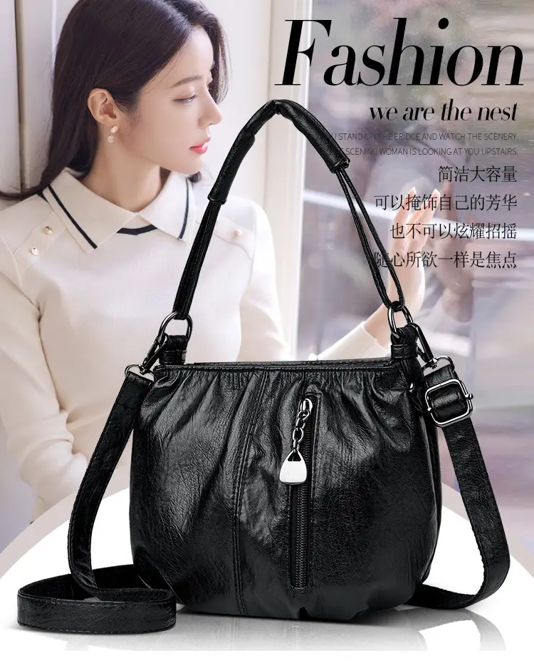 Black PU Leather Crossbody Bag for Women — feature 2