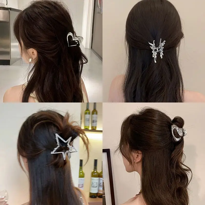 Cold Wind Metal Butterfly Hair Clip Shark Clip - Image 7