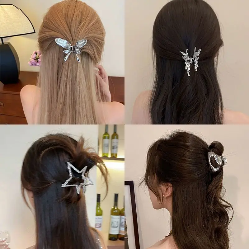 Cold Wind Metal Butterfly Hair Clip Shark Clip - Image 8