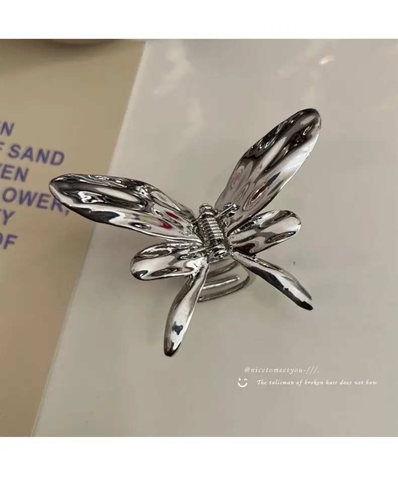 Cold Wind Metal Butterfly Hair Clip Shark Clip — feature 16