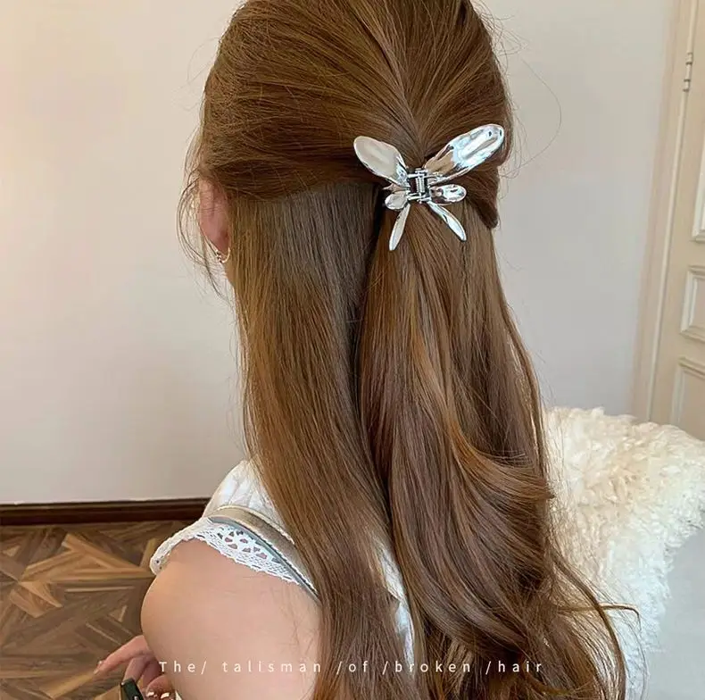 Cold Wind Metal Butterfly Hair Clip Shark Clip — feature 7