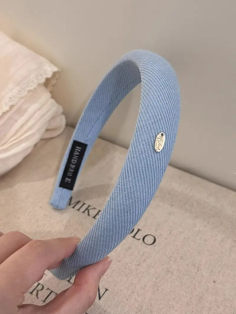 2024 Gold Label Blue Plaid Hair Band for Women — feature 11